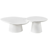 Tranquility Nesting Cocktail Tables, Milky Mushroom-Furniture - Accent Tables-High Fashion Home