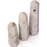 Travertine Obselisk Set, Romano Fosse Travertine-Accessories-High Fashion Home