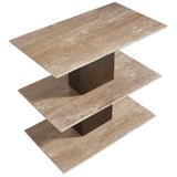 Travertini Accent Table, Natural