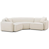 Travie 3 Piece Upcycled L-Sectional, Sand-Furniture - Sofas-High Fashion Home