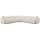 Travie 5 Piece L-Sectional, Sand-Furniture - Sofas-High Fashion Home