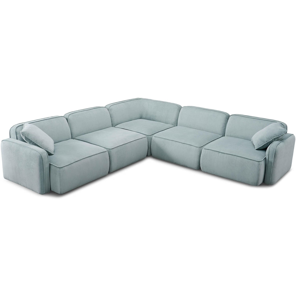 Travie Modular L-Sectional, Light Green