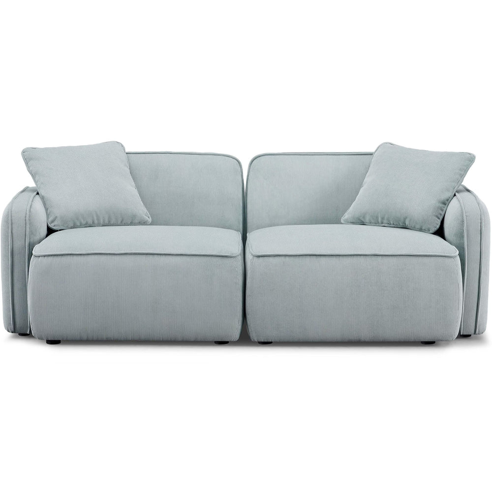 Travie Modular Loveseat, Light Green