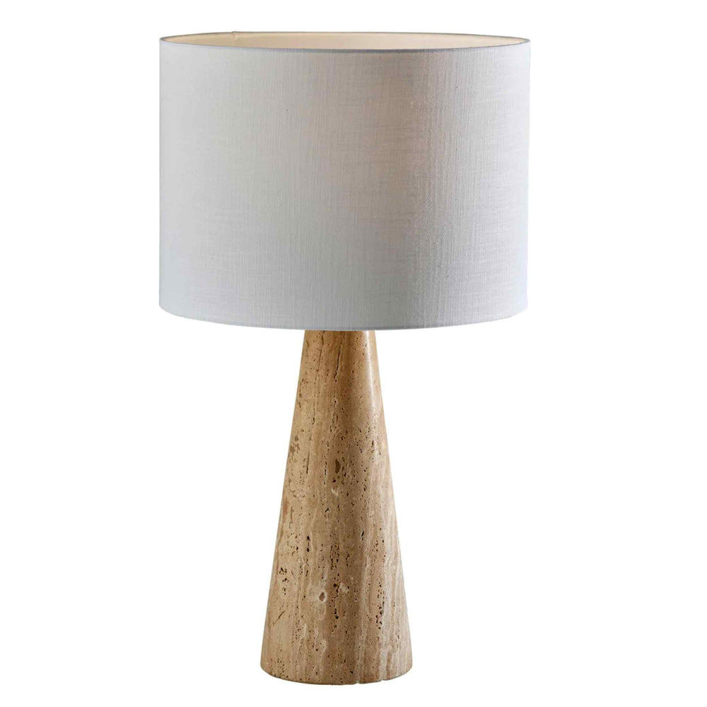 Travis Tall Table Lamp, Travertine-Accessories-High Fashion Home