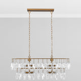 Tressia Round Chandelier, Brass-Lighting-High Fashion Home