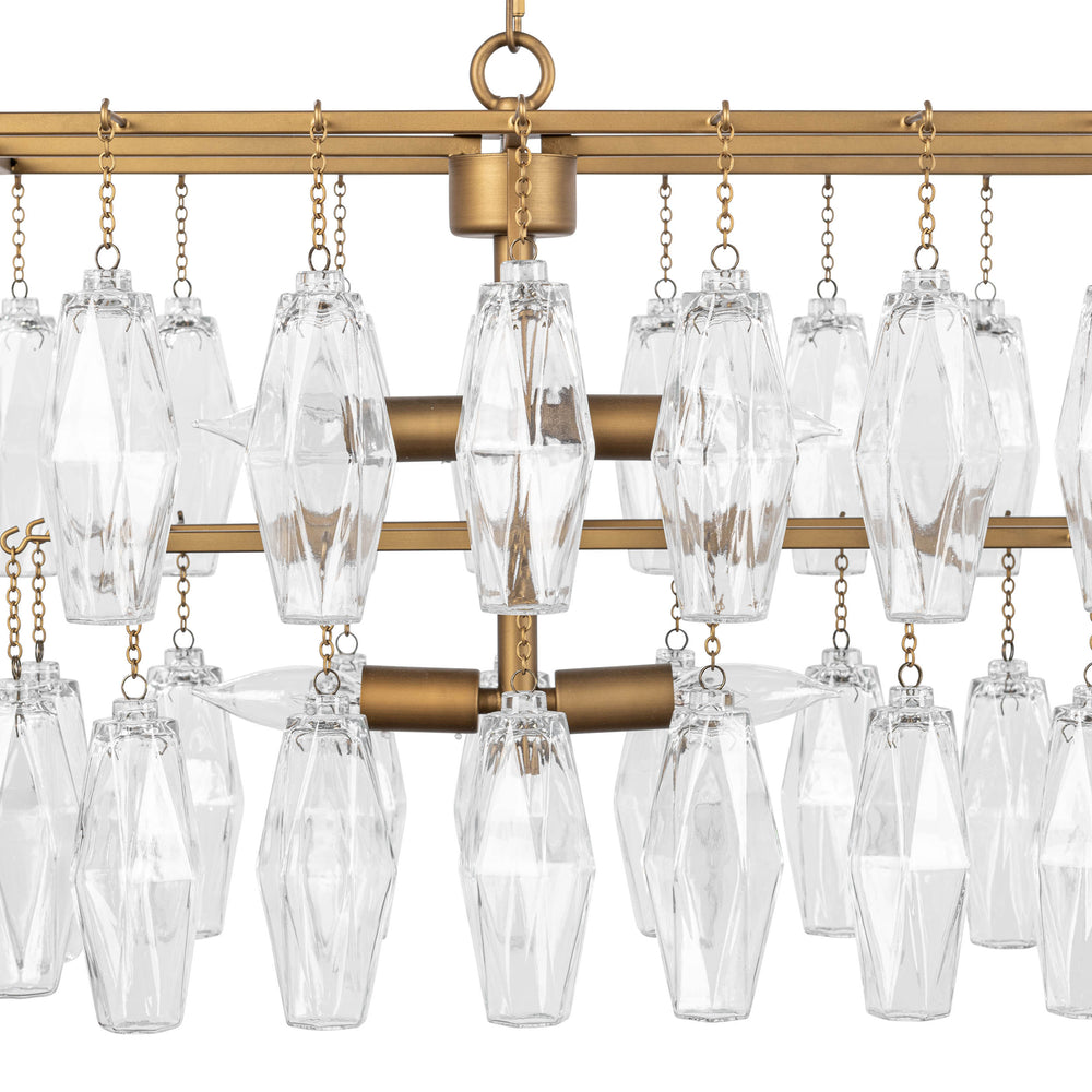 Tressia Round Chandelier, Brass-Lighting-High Fashion Home