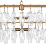 Tressia Round Chandelier, Brass-Lighting-High Fashion Home