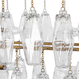 Tressia Round Chandelier, Brass-Lighting-High Fashion Home