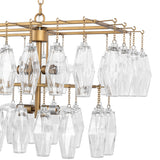 Tressia Round Chandelier, Brass-Lighting-High Fashion Home