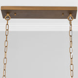 Tressia Round Chandelier, Brass-Lighting-High Fashion Home