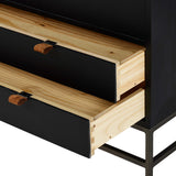 Trey Bar Cabinet, Black Wash Poplar-Furniture - Storage-High Fashion Home