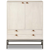Trey Bar Cabinet, Dove Poplar-Furniture - Storage-High Fashion Home