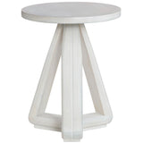 Triad Accent Table, White-Furniture - Accent Tables-High Fashion Home