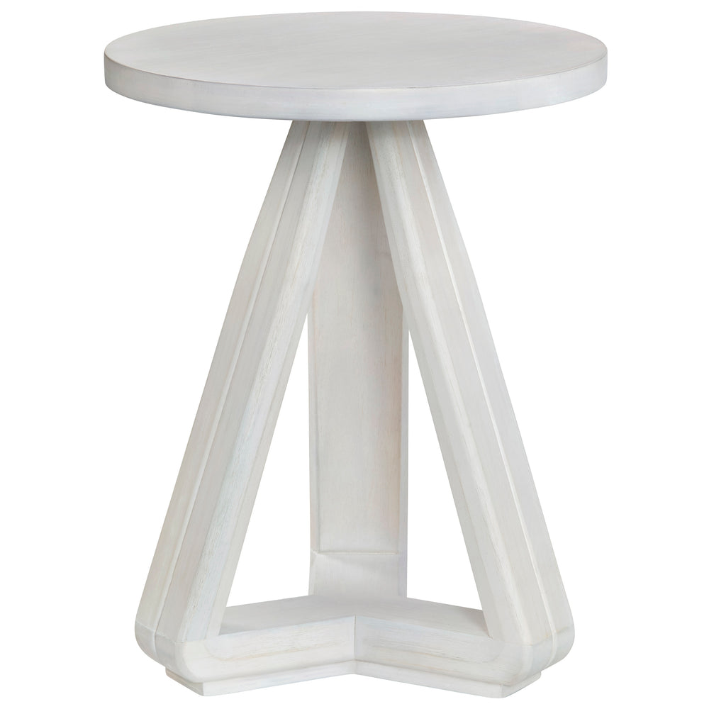 Triad Accent Table, White-Furniture - Accent Tables-High Fashion Home
