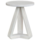 Triad Accent Table, White-Furniture - Accent Tables-High Fashion Home