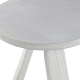 Triad Accent Table, White-Furniture - Accent Tables-High Fashion Home