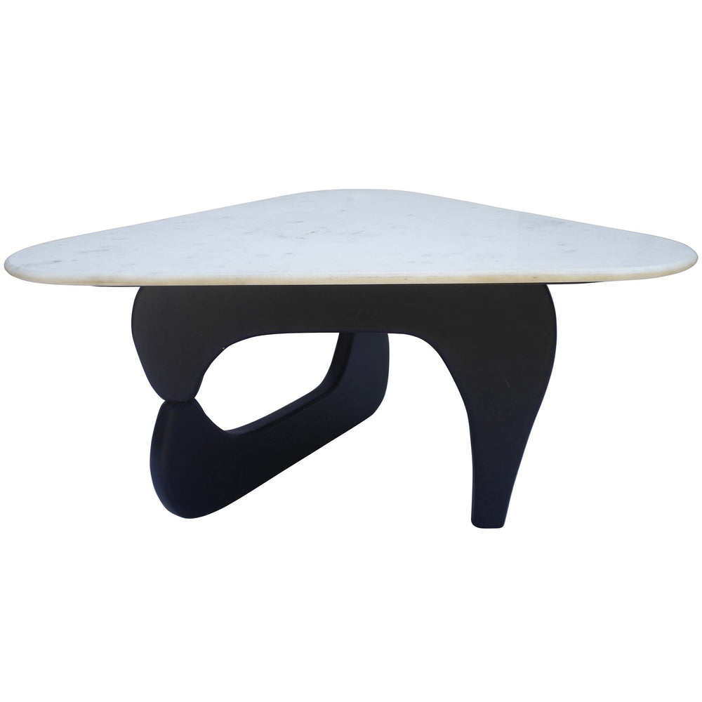 Triangular Coffee Table, White-Furniture - Accent Tables-High Fashion Home