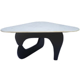 Triangular Coffee Table, White-Furniture - Accent Tables-High Fashion Home