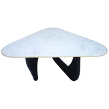Triangular Coffee Table, White-Furniture - Accent Tables-High Fashion Home