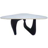 Triangular Coffee Table, White-Furniture - Accent Tables-High Fashion Home