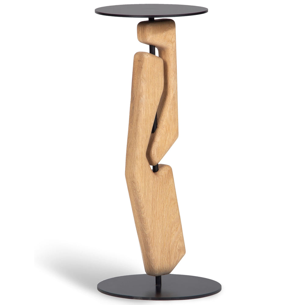 Tribe Drink Table, Natural/Matte Black