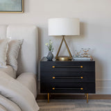 Trident Nightstand, Black