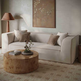 Tristine Linen Sofa, Cream-Furniture - Sofas-High Fashion Home