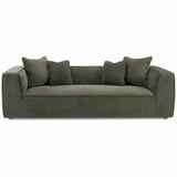 Tristine Upcycled Basketweave Sofa, Olive Green-Furniture - Sofas-High Fashion Home