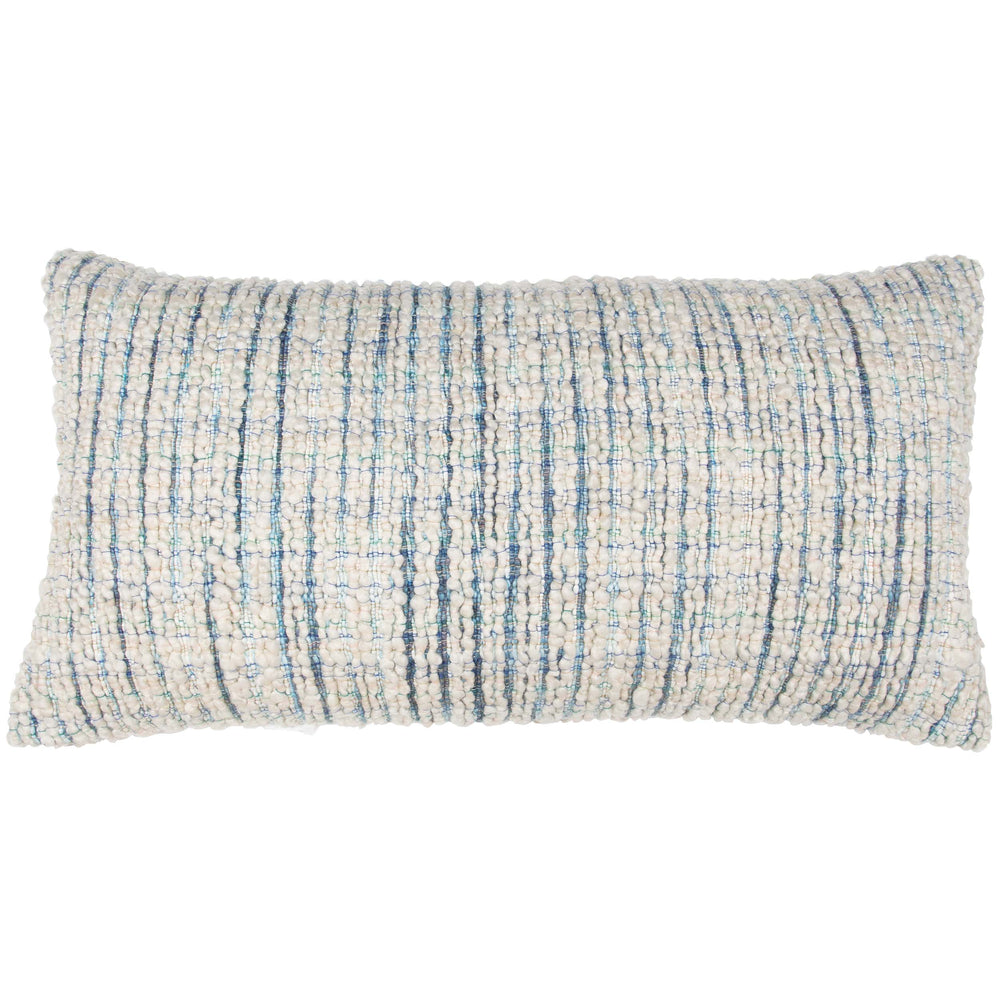 Trona Lumbar Pillow, Blue/Ivory-Accessories-High Fashion Home