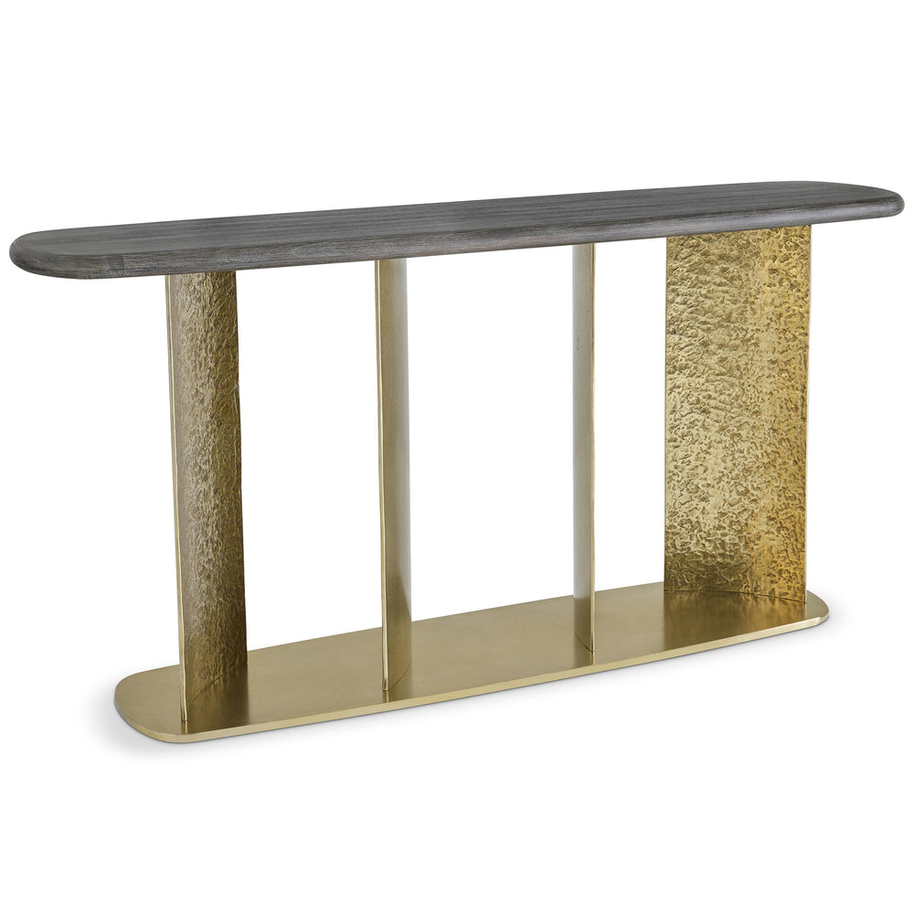 Trost Console Table, Dorado Gold-Furniture - Accent Tables-High Fashion Home