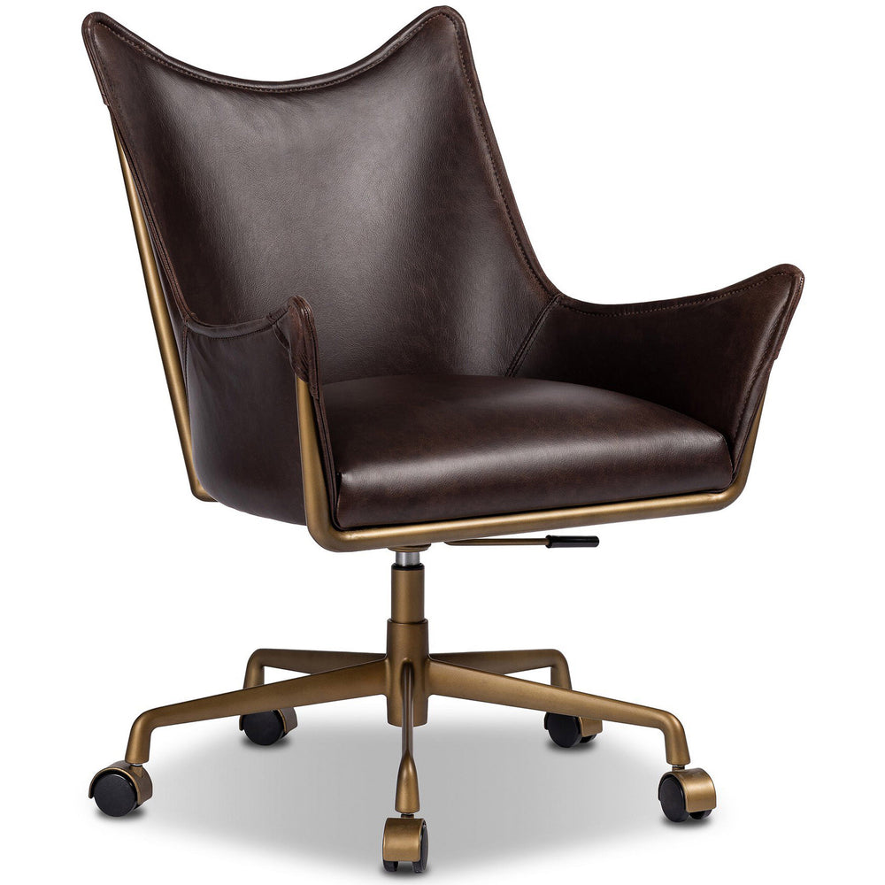 Truman Desk Chair, Conroe Cigar by Four Hands