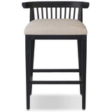 Tullio Counter Stool, Savoy Parchment/Black Ash by Four Hands-Furniture - Chairs-High Fashion Home