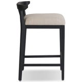 Tullio Counter Stool, Savoy Parchment/Black Ash by Four Hands-Furniture - Chairs-High Fashion Home
