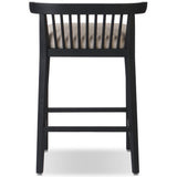 Tullio Counter Stool, Savoy Parchment/Black Ash by Four Hands-Furniture - Chairs-High Fashion Home