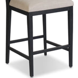 Tullio Counter Stool, Savoy Parchment/Black Ash by Four Hands-Furniture - Chairs-High Fashion Home