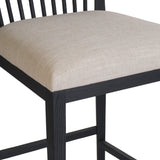 Tullio Counter Stool, Savoy Parchment/Black Ash by Four Hands-Furniture - Chairs-High Fashion Home