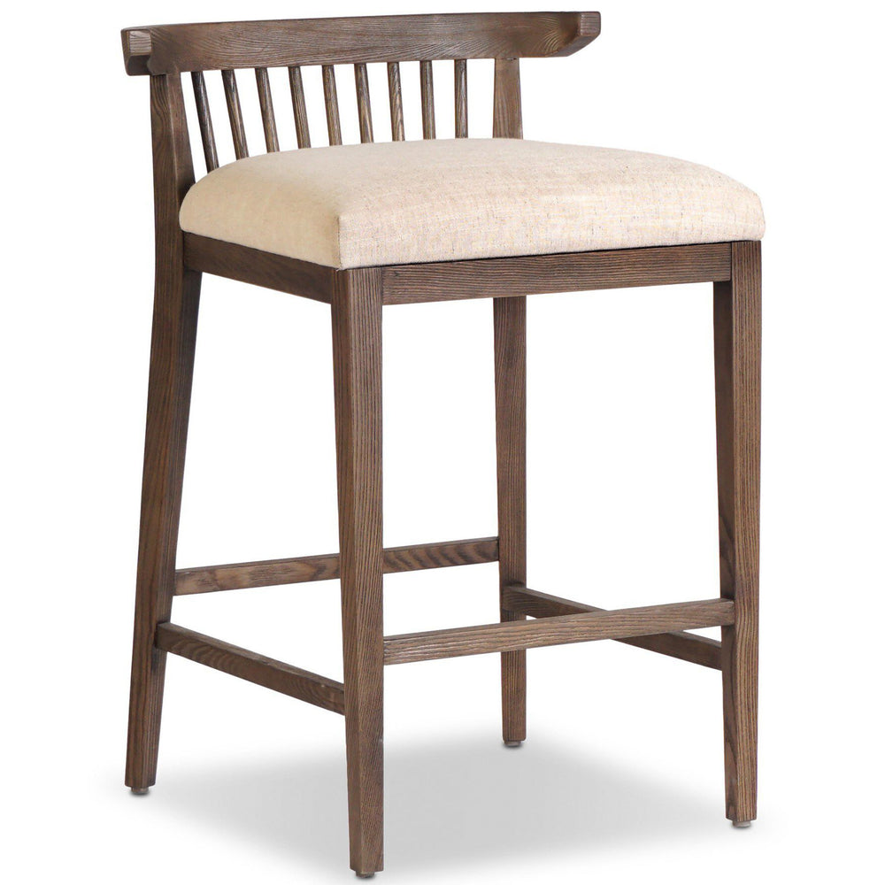 Tullio Counter Stool, Savoy Parchment/Drifted Ash by Four Hands-Furniture - Chairs-High Fashion Home