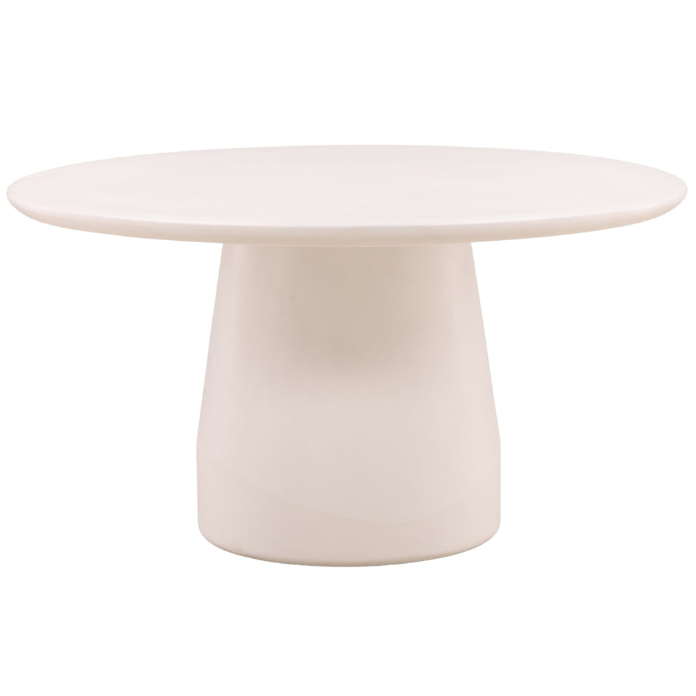 Turell Round Outdoor Dining Table, Ivory-Furniture - Outdoor-High Fashion Home