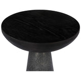 Twin Marble Drink Table, Black