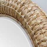 Twisted Seagrass Round Mirror, Natural