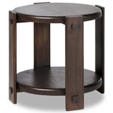 Two Tier End Table, Matte Brown