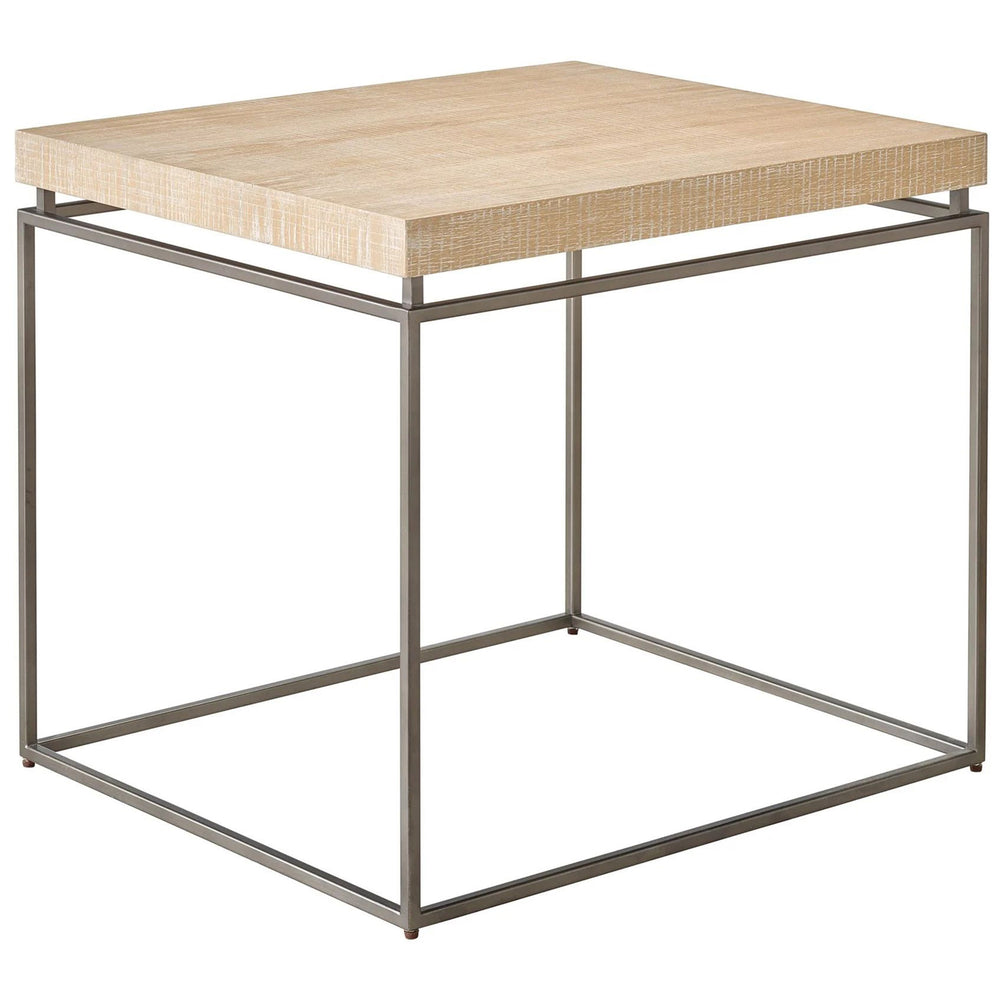Farmhouse Rectangular End Table, Rustic Natural