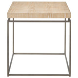 Farmhouse Rectangular End Table, Rustic Natural