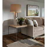 Farmhouse Rectangular End Table, Rustic Natural