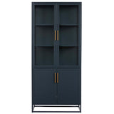 Santorini Tall Metal Cabinet-Furniture - Storage-High Fashion Home