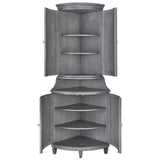 Justeene Corner Cabinet, Flagstone-Furniture - Storage-High Fashion Home