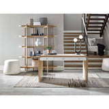 Modern 2 Drawer Desk, White Oak