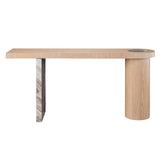 Croydon Console Table, Tech Oak-Furniture - Bedroom-High Fashion Home