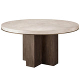 Topanga Round Dining Table, Silver Fox