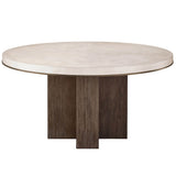 Topanga Round Dining Table, Silver Fox